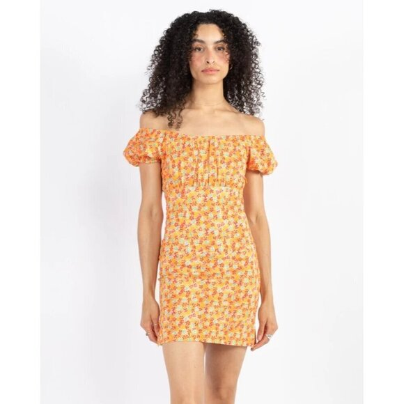 Caroline Constas Calla Mini Dress in Orange Medium Womens floral - Picture 11 of 15